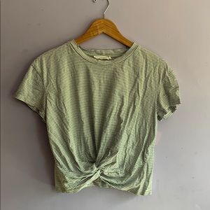 Lush front tie striped t shirt